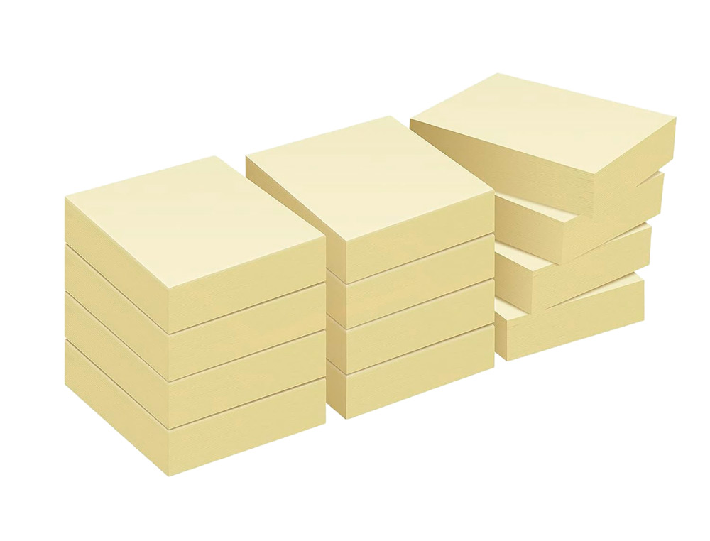 BLOC DE NOTAS ADHESIVAS QUITA Y PON CARLIN 38X51 MM CON 100 HOJAS