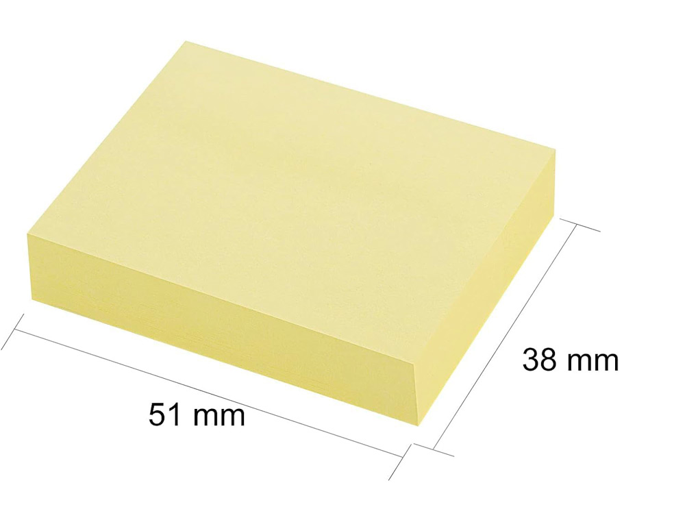 BLOC DE NOTAS ADHESIVAS QUITA Y PON CARLIN 38X51 MM CON 100 HOJAS