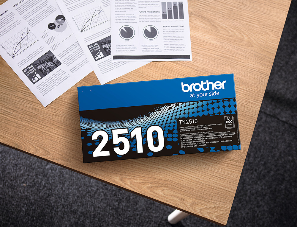 TONER BROTHER TN2510 MFC-L2860DWE / L2627DWE / L2400DWE NEGRO 1200 PAGINAS