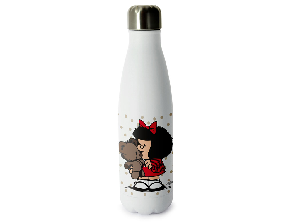 BOTELLA PORTALIQUIDOS GRAFOPLAS ACERO INOXIDABLE TERMICA MAFALDA OSITO 500 ML