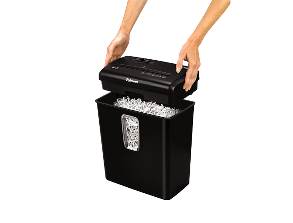 DESTRUCTORA DE DOCUMENTOS FELLOWES P30 CAPACIDAD DE CORTE 6 HOJAS 100 P4 DESTRUYE GRAPAS CLIPS Y TARJETAS