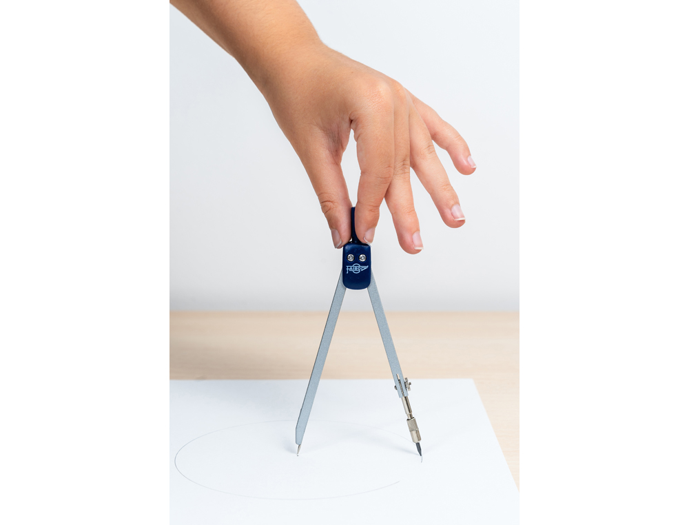 COMPAS FAIBO CON ADAPTADOR UNIVERSAL CON ESTUCHE PLASTICO COLOR AZUL