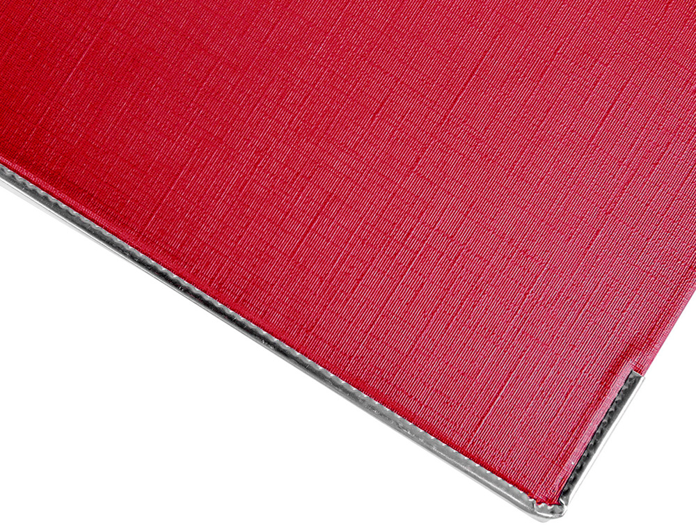 ARCHIVADOR DE PALANCA CARLIN FOLIO FORRADO POLIPROPILENO CON RADO LOMO ANCHO 75 MM ROJO
