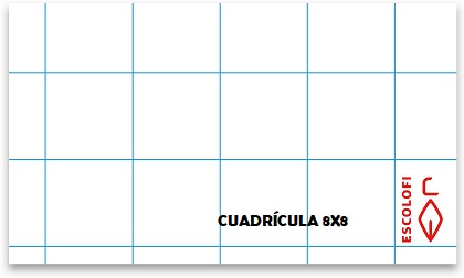 PAQUETE 100H A4 70 GR. CUADRCUL 8X8 2 AGUJEROS SIN MARGEN  (ESCOLOFI)