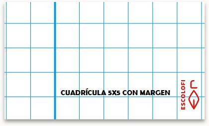 CUADERNO TAPA DURA FOLIO 100H CUADRICULA 5X5 VIOLETA CON MARGEN (ESCOLOFI)