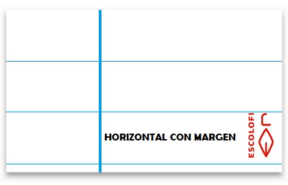 CUADERNO FOLIO 100H. HORIZONTAL VIOLETA CON MARGEN (ESCOLOFI)