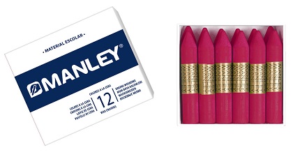 ESTUCHE 12 CERAS MANLEY N13 VIOLETA NATURAL