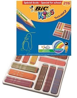 CAJA DE 216U DE LAPIZ TROPICOLORS BIC (897110)
