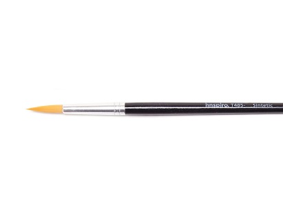 PINCEL REDONDO SINTETICO DORADO CON MANGO CORTO N 12