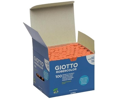 CAJA 100 TIZAS UNICOLOR NARANJA (539602)