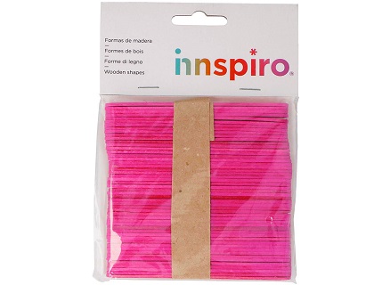 PALOS DE POLO MADERA 114X10X2MM ROSA 50U