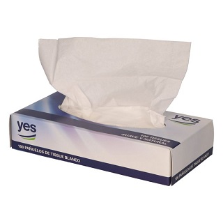 TISSUE FACIAL PAQUETE DE 100 UDS.