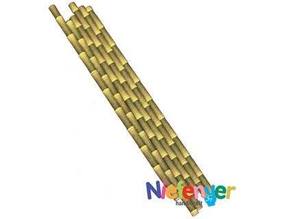 PAJITA PAPEL 20CM PACK 25 UNI BAMBU