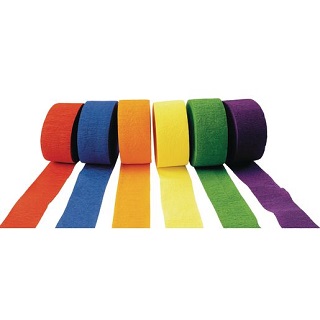 SET 6 CINTAS PAPEL CRESPN COLORES SURTIDOS