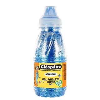 PINTURA GEL CON BRILLANTINA AZUL  CLEOPATRE