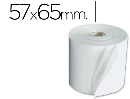 ROLLO SUMADORA Q-CONNECT ELECTRO 57 MM ANCHO X 65 MM DIAMETRO COPIATIVO CON 2 HOJAS SIN BISFENOL A