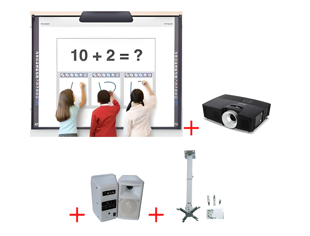 PIZARRA INTERACTIVA PROMETHEAN ABT78D CON PROYECTOR OPTOMA S321 SOPORTE Y ALTAVOCES