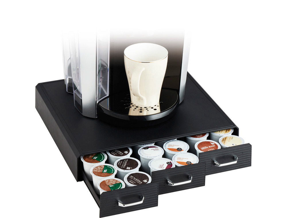 BANDEJA ORGANIZADORA ARCHIVO 2000 CON 3 CAJONES PARA CAPSULAS CAF POLIESTIRENO NEGRO 325X240X65 MM