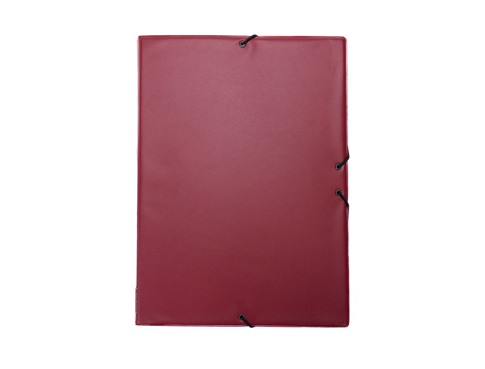 CARPETA GOMA GRAFOPLAS FOLIO FORRADA 3 SOLAPAS PVC ROJO