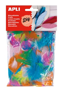 BOLSA DE PLUMAS DE COLORES 14GR