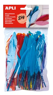 BOLSA DE PLUMAS INDIO COLORES SURTIDOS