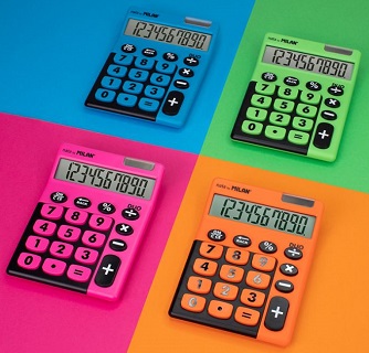 CALCULADORA TOUCH DUO 10 DIGITOS TACTO DE GOMA MILAN (159906)