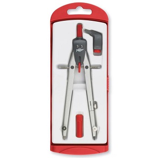 COMPAS + BIGOTERA + MINAS CON ADAPTADOR UNIVERSAL ROJO FAIBO (613