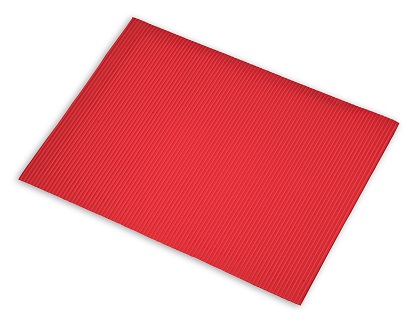 HOJA CARTON ONDULADO 50X70 ROJO (05916)