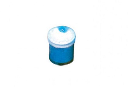 BOTE DE  POLVO DE TERCIOPELO AZUL TURQUESA