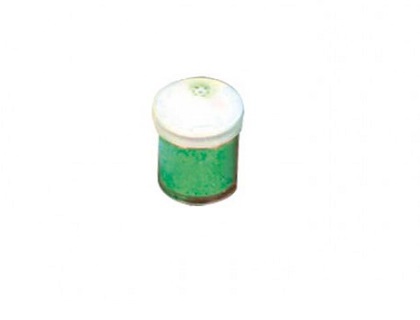 BOTE DE  POLVO DE TERCIOPELO VERDE