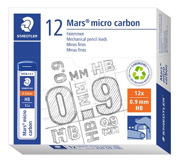 TUBO DE 12 MINAS 0.9 MM STAEDTLER (250 09-HB)