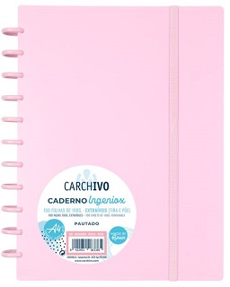 CUADERNO CARCHIVO INGENIOX A4 100H. CUADRICULA ROSA